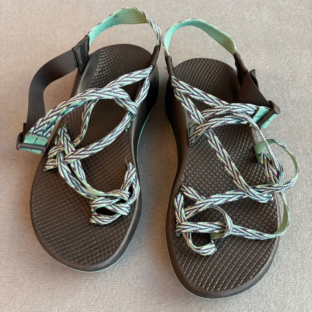 Chaco ZX2 Vibroom Womens 8 Sandals Blue Green Outdoor Hiking